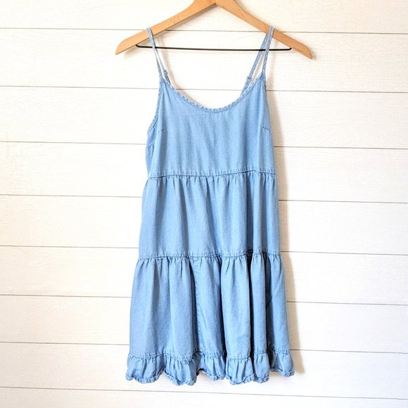 Mossimo Supply Co. Dresses & Skirts - Mossimo Chambray Tiered Sundress S